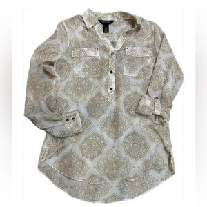 White House Black Market popover blouse